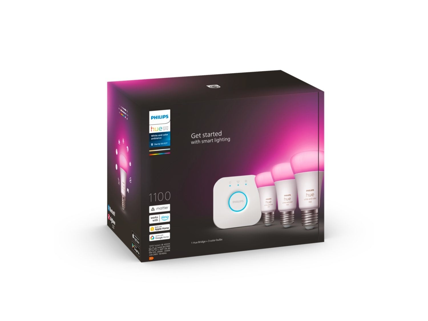 Kit de démarrage Philips Hue White et Color Ambiance E27