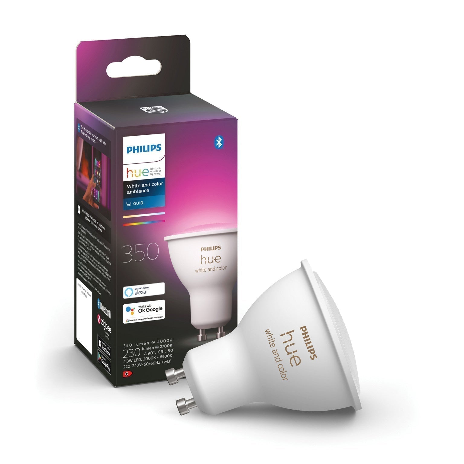 Philips Hue White and Color GU10 Einzellampe