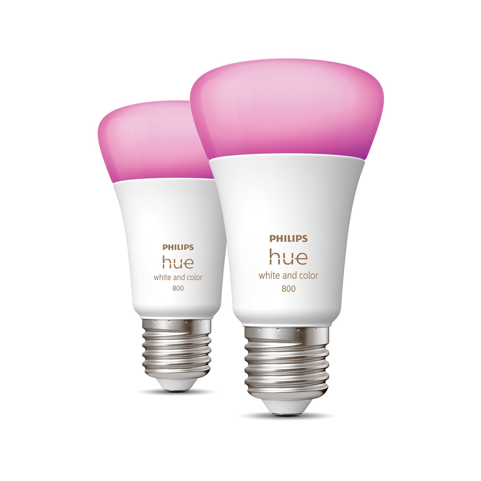 Pack Duo Philips Hue Blanc et Couleur E27 10,5W