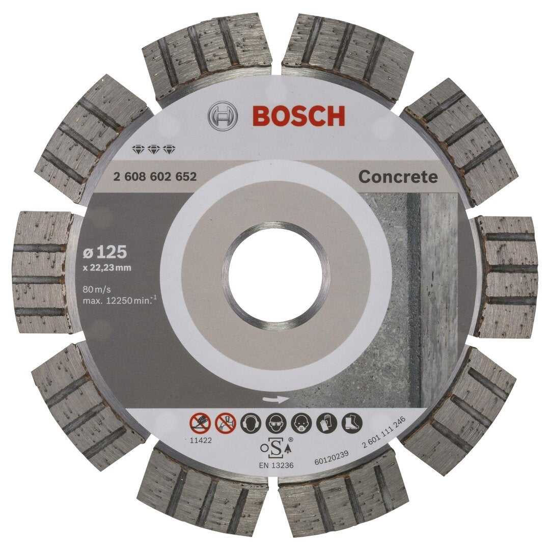 Bosch Diamanttrennscheibe Best for Concrete 125 x 22,23 x 2,2 x 12 mm