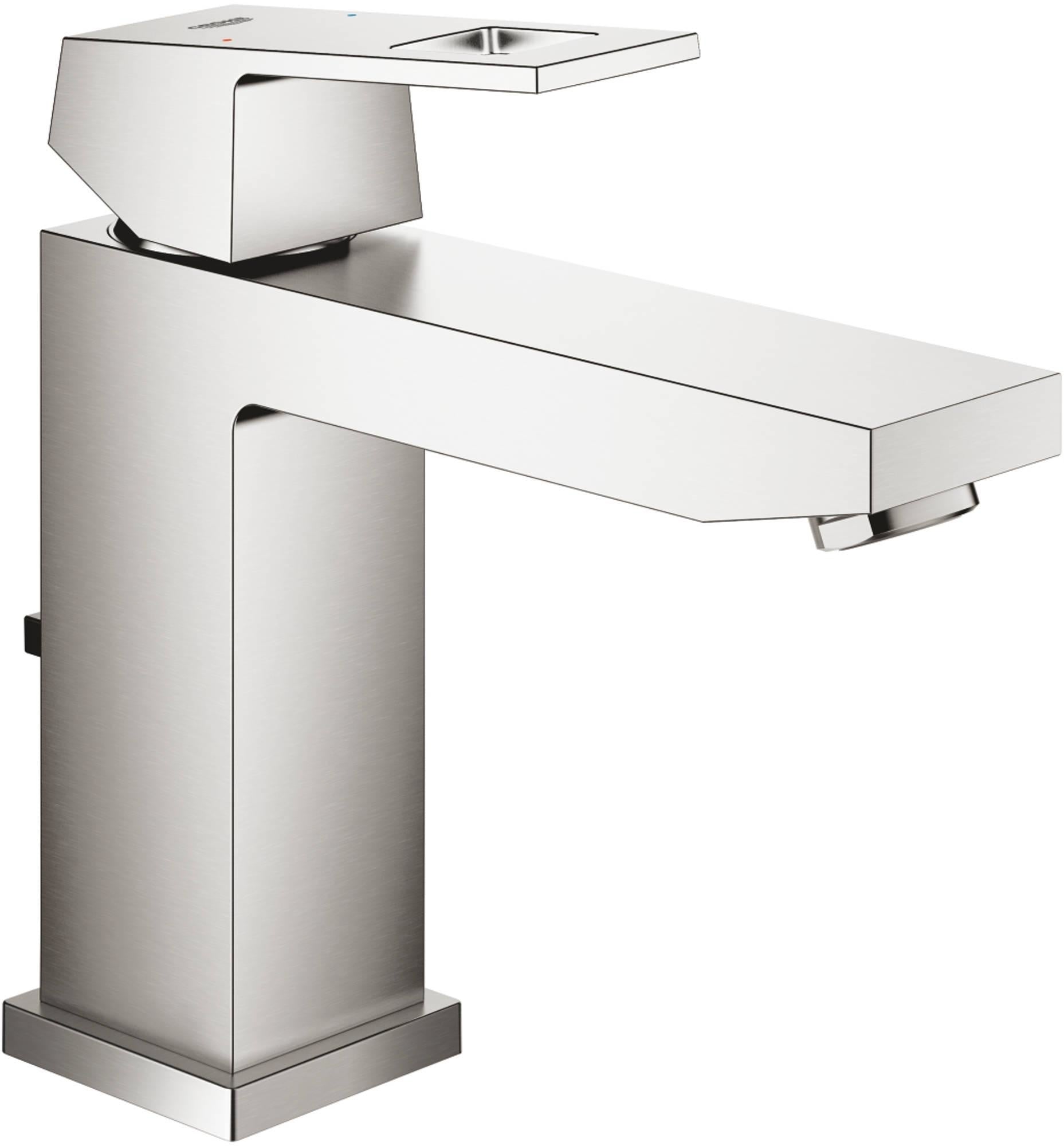 GROHE Eurocube eengreeps wastafelmengkraan M-size, supersteel (RVS kleur)