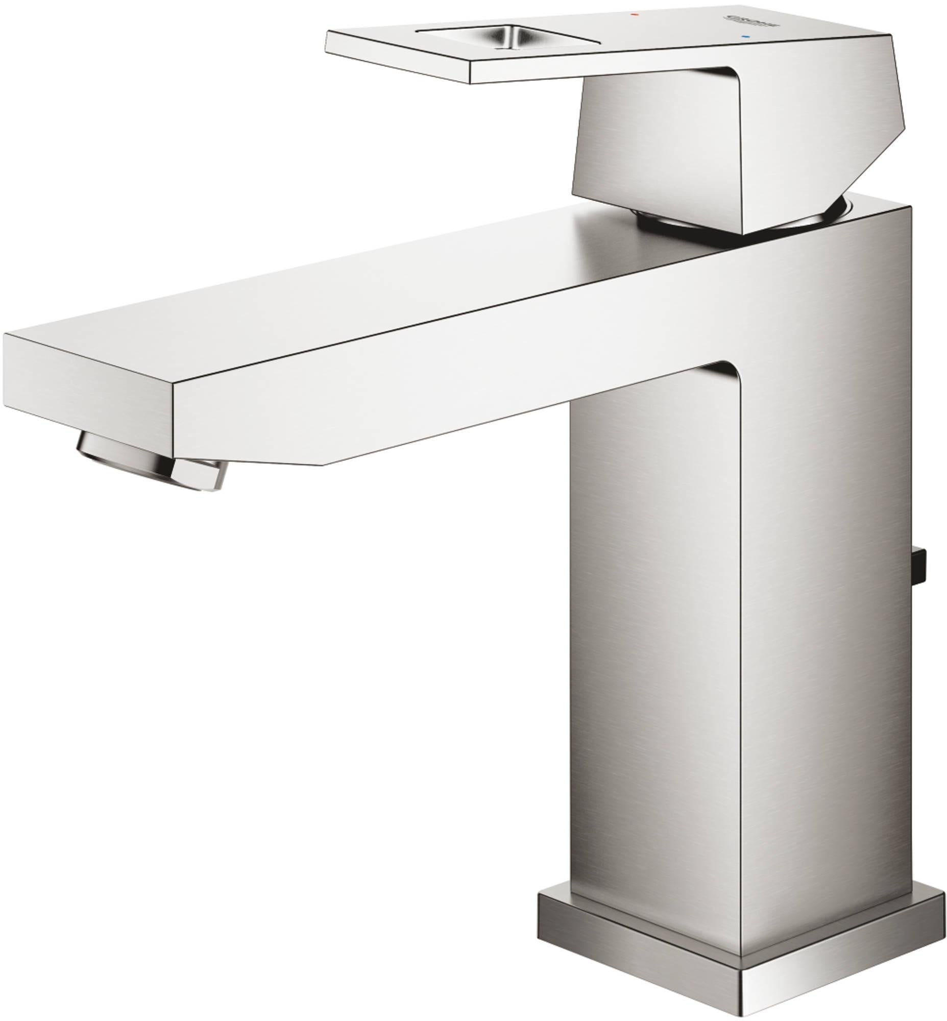 GROHE Eurocube mitigeur de lavabo taille M, supersteel (couleur acier inoxydable)