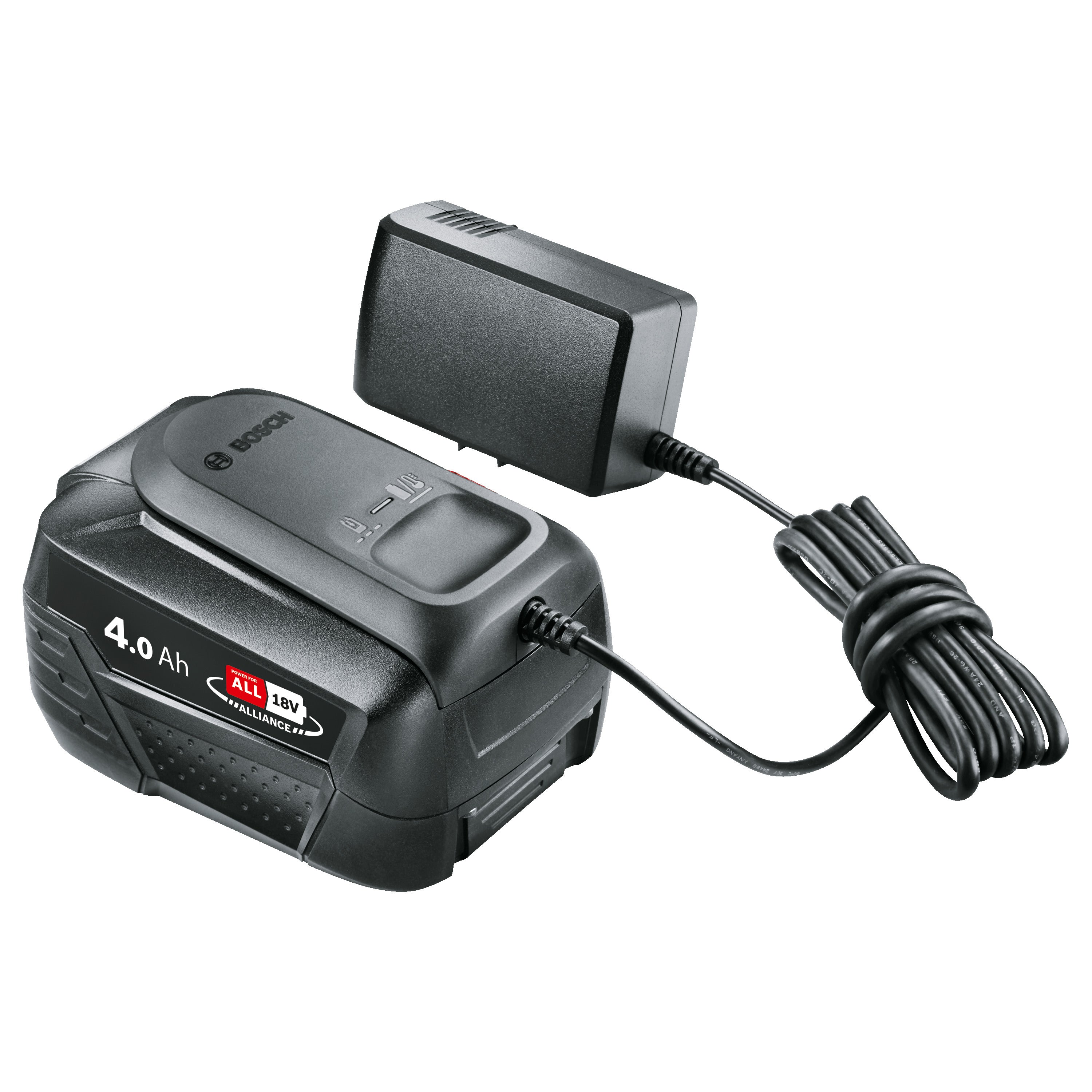 Batterie Bosch Li-Ion 18V Kit de démarrage (1x4,0Ah) + Chargeur 