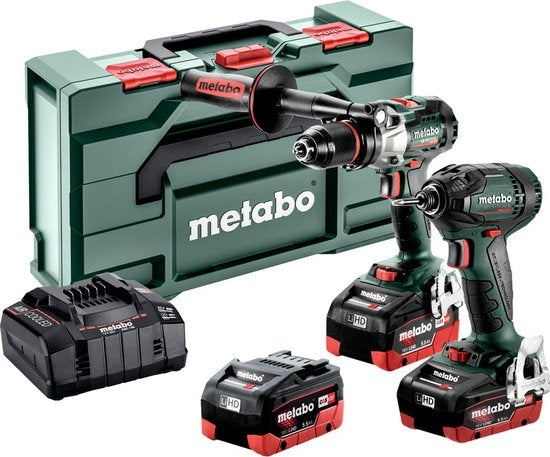 Metabo Set SB 18 LTX BL I (120 Nm) + Tournevis à percussion + 3 piles