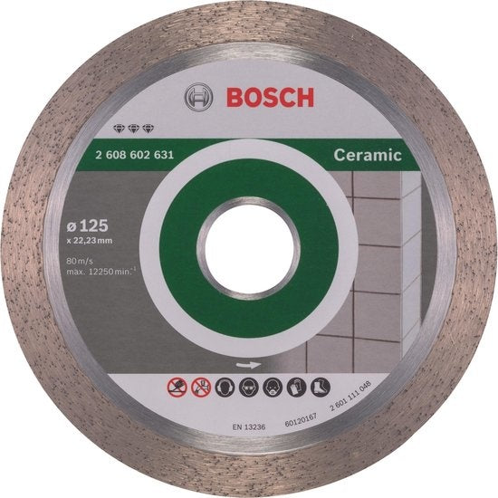 Bosch Disque à tronçonner diamanté Best for Ceramic 125 x 22,23 x 1,8 x 10 mm