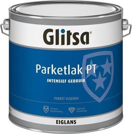 Glitsa Vernis pour parquet à usage intensif, incolore, brillant à l'œuf, 2,5 litres