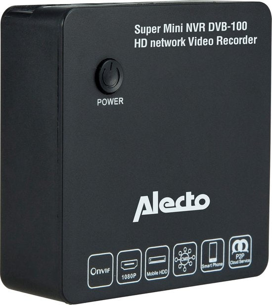 Alecto DVB-100 SET Set Super Mini Network Video Recorder (NVR) en 2 wifi camera's