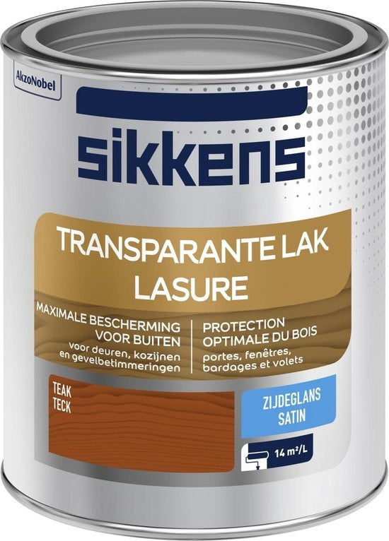 Peinture extérieure Sikkens teck transparent satiné brillant 750 ml