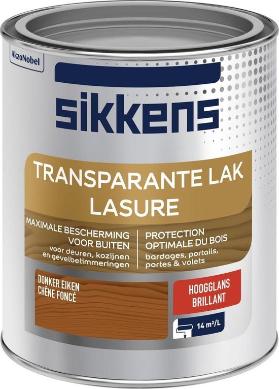 Sikkens Außenfarbe dunkle Eiche transparent hochglänzend 750 ml