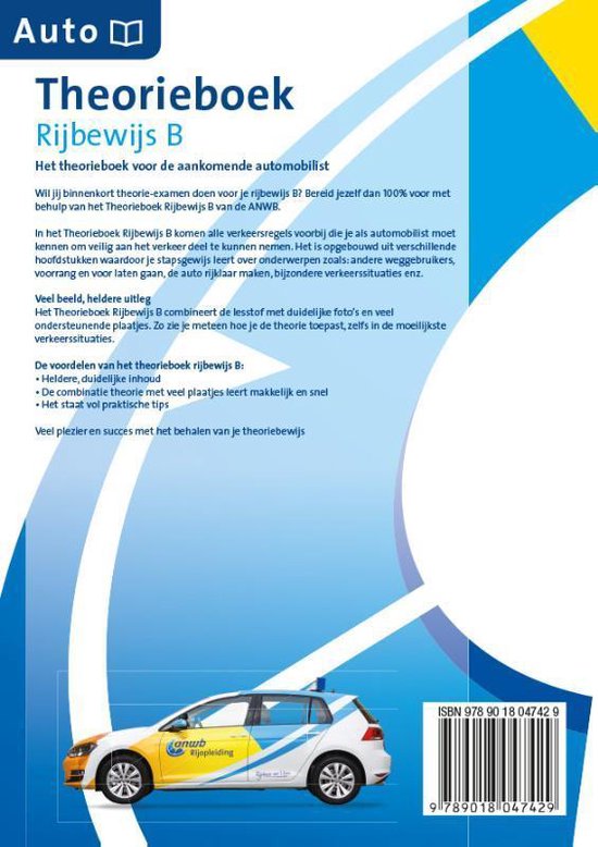 ANWB rijopleiding - Theorieboek Rijbewijs-B