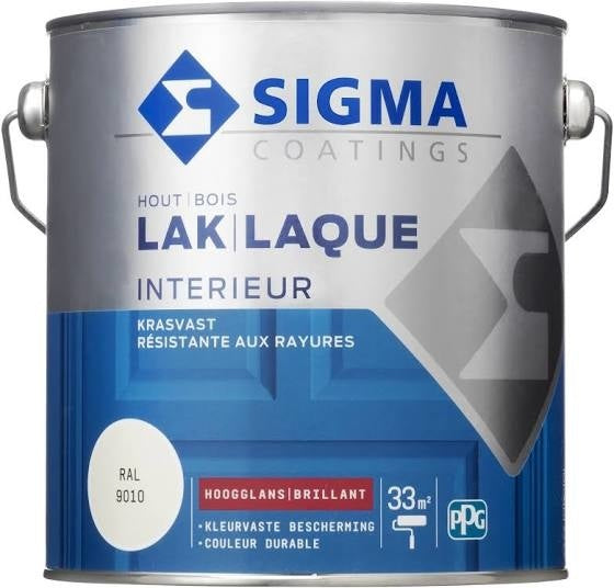 Sigma peinture intérieur brillant RAL 9010 2,5L