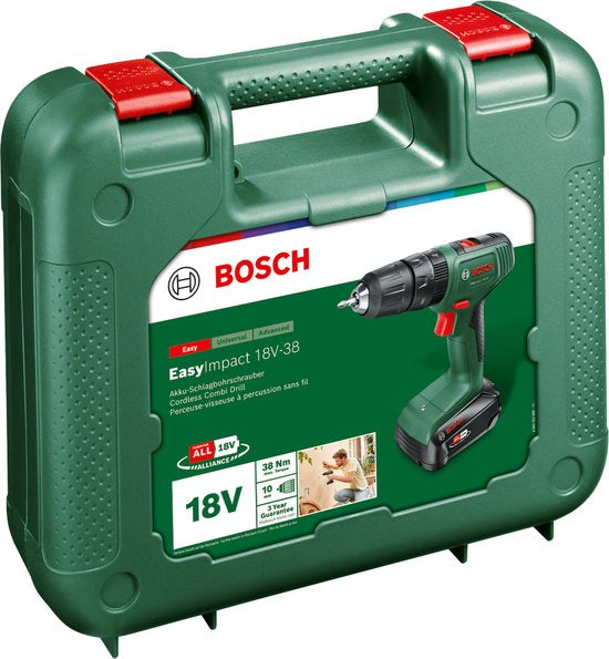 Bosch EasyImpact 18V-38 Accuklopboorschroevendraaier - Met 18 V accu (2.0 Ah) en lader