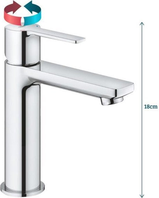 GROHE Lineare New Waschtischarmatur S – Niedriger Auslauf – Chrom – Wassersparend