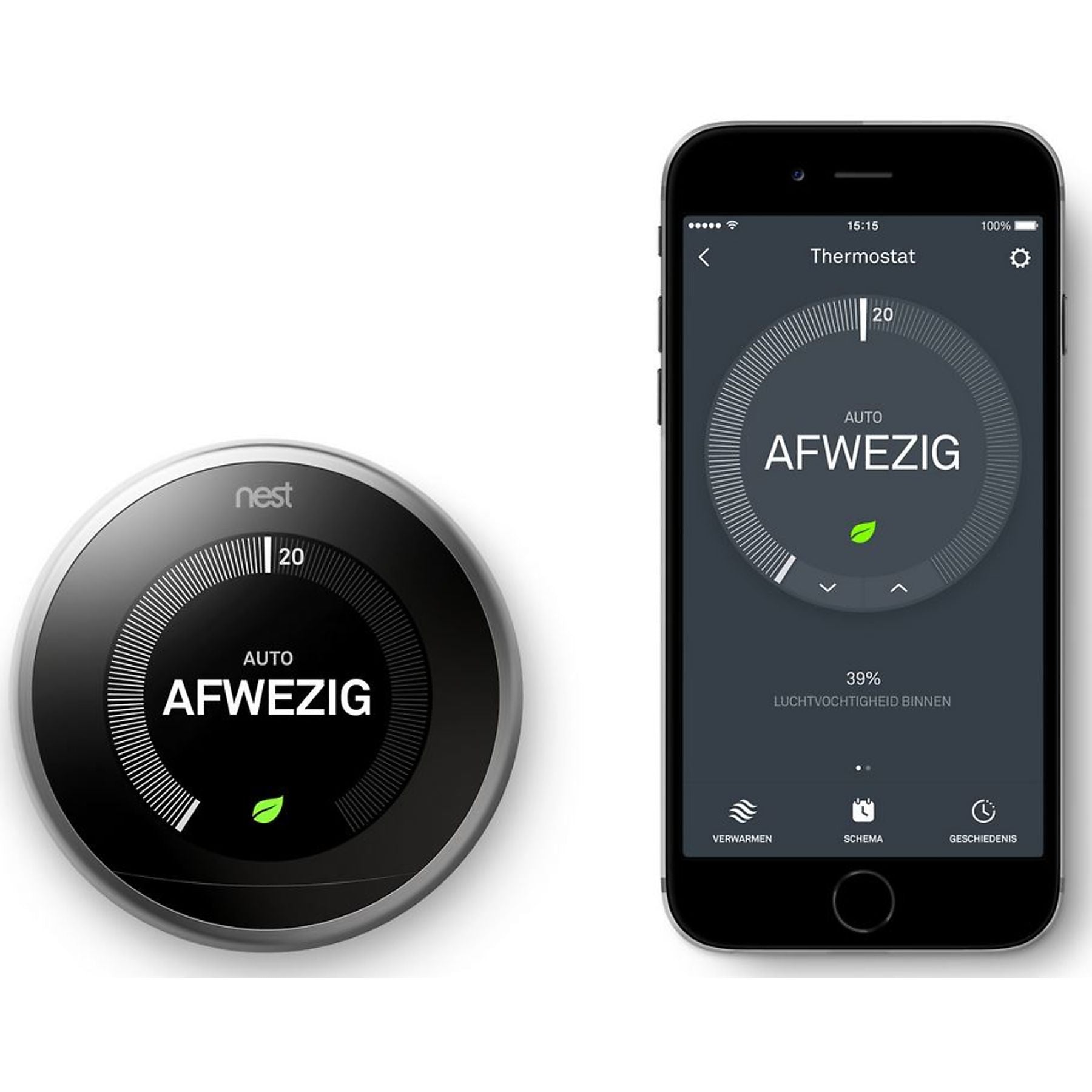 GOOGLE NEST Learning Thermostat (3e generatie) Zilver - Tweedehands