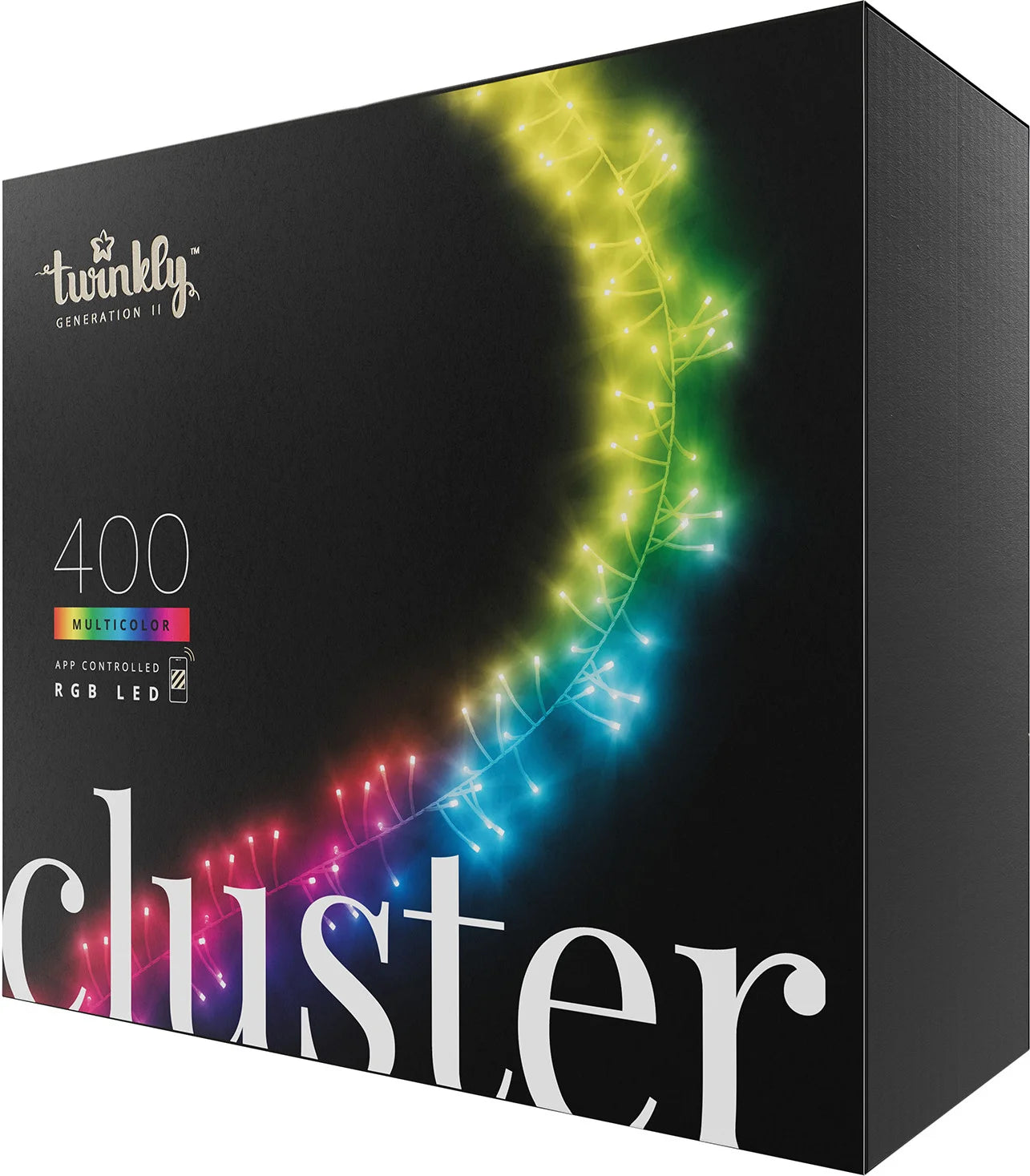 Twinkly clusterverlichting met app met 400 LED lampjes gekleurd 6 m