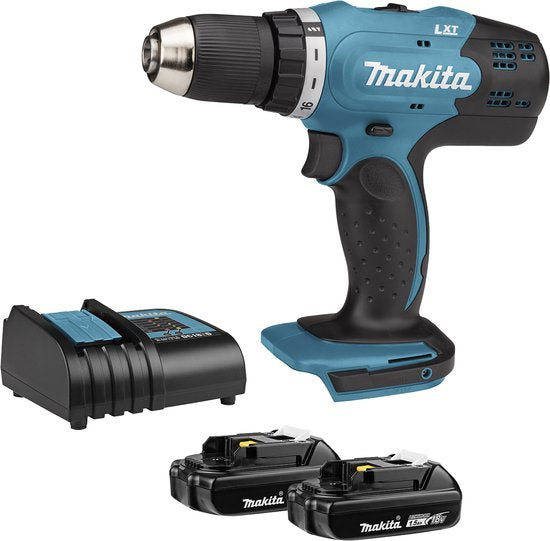 Makita DDF453SYX4 accuboormachine 18 V 42 Nm + 2x accu 1,5 Ah + lader