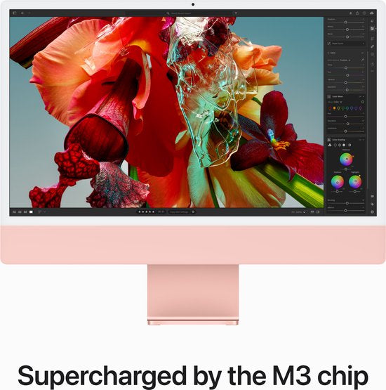 Apple iMac 24-inch (2023) - M3 8‑core CPU chip - 10‑core GPU - 256GB SSD - Roze - QWERTY