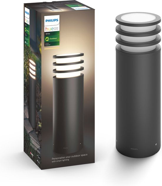 Philips Hue Outdoor Lucca sokkellamp laag