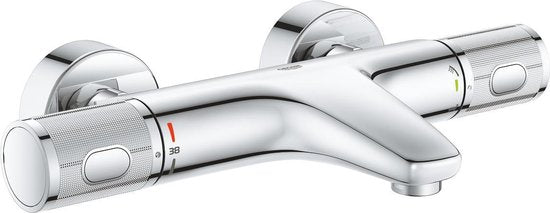 GROHE Precision Feel Themostatische Badkraan - 15 cm - Wateresparend - Met CoolTouch technologie - Inclusief koppelingen - Chroom