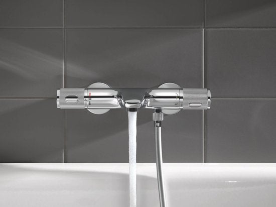 GROHE Precision Feel Themostatische Badkraan - 15 cm - Wateresparend - Met CoolTouch technologie - Inclusief koppelingen - Chroom