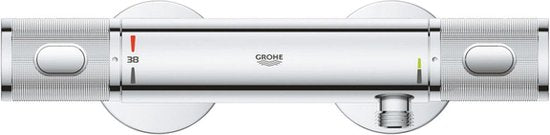 GROHE Precision Feel Thermostatische Douchekraan - 12 cm - Waterbesparend - Met CoolTouch technologie - Inclusief koppelingen - Chroom