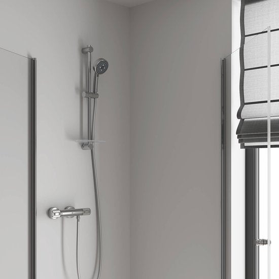 GROHE Precision Feel Thermostatische Douchekraan - 12 cm - Waterbesparend - Met CoolTouch technologie - Inclusief koppelingen - Chroom