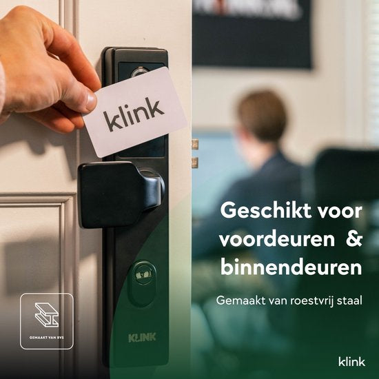 Klink Smart One Zwart- Slim Deurslot - Smart lock