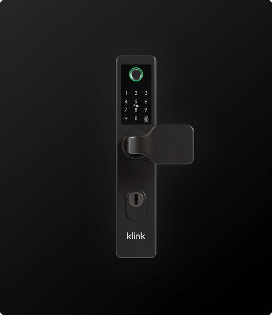 Klink Smart One Zwart- Slim Deurslot - Smart lock