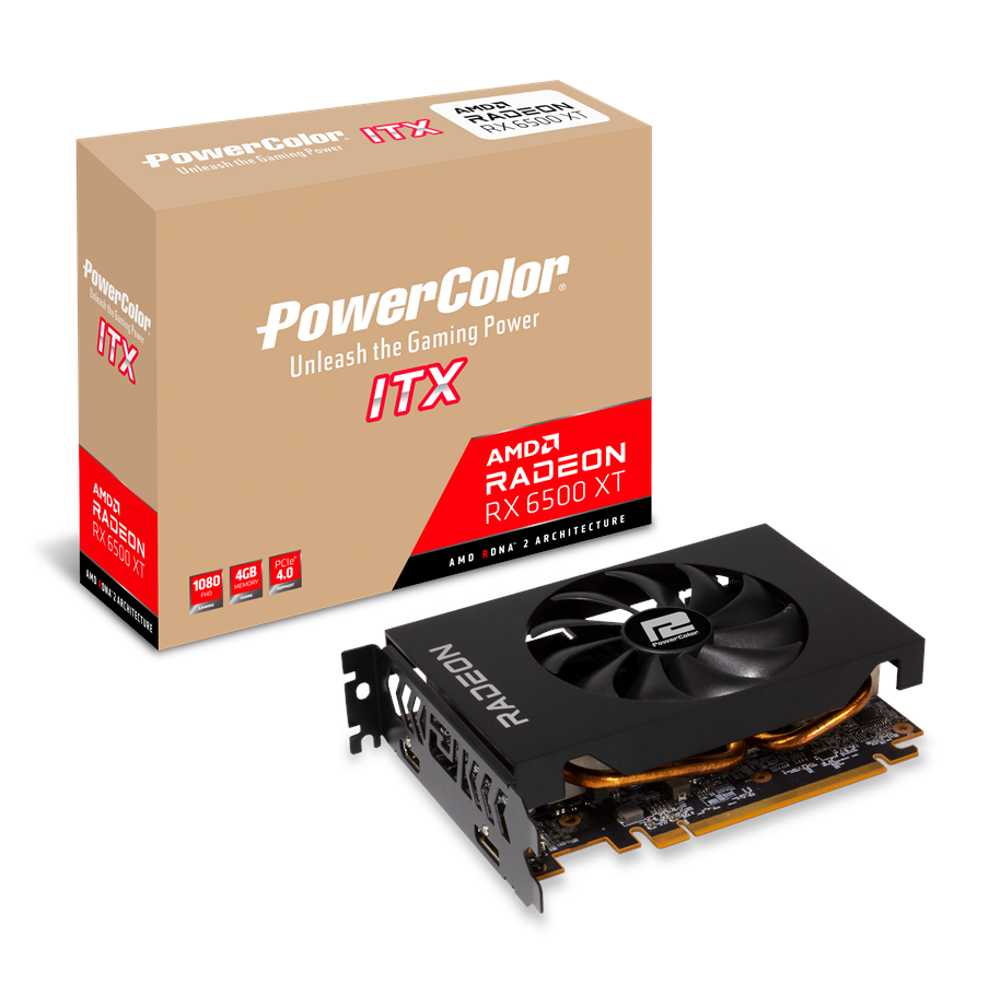 PowerColor Radeon RX 6500 XT ITX - 4GB GDDR6 RAM