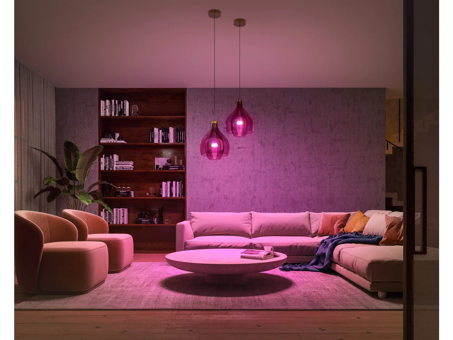 Philips Hue White and color ambiance Starterkit: 3 E27 slimme lampen (1100) + smart button