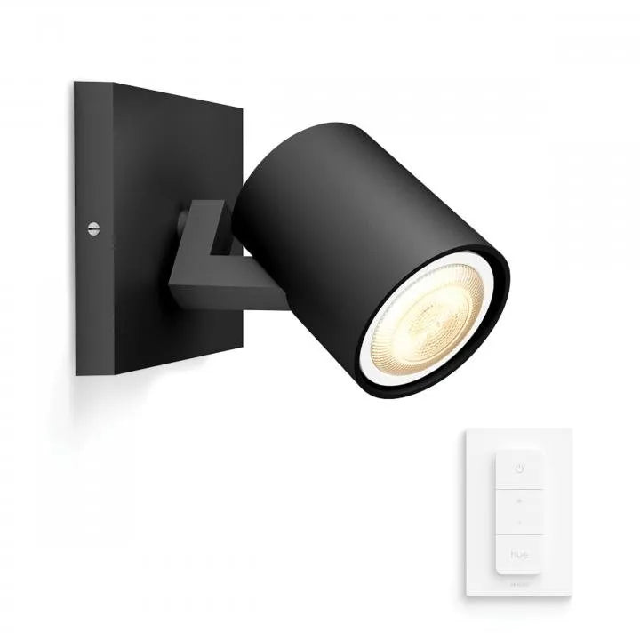 Philips Hue spot Runner 1-lichts zwart incl. Dimmer Switch