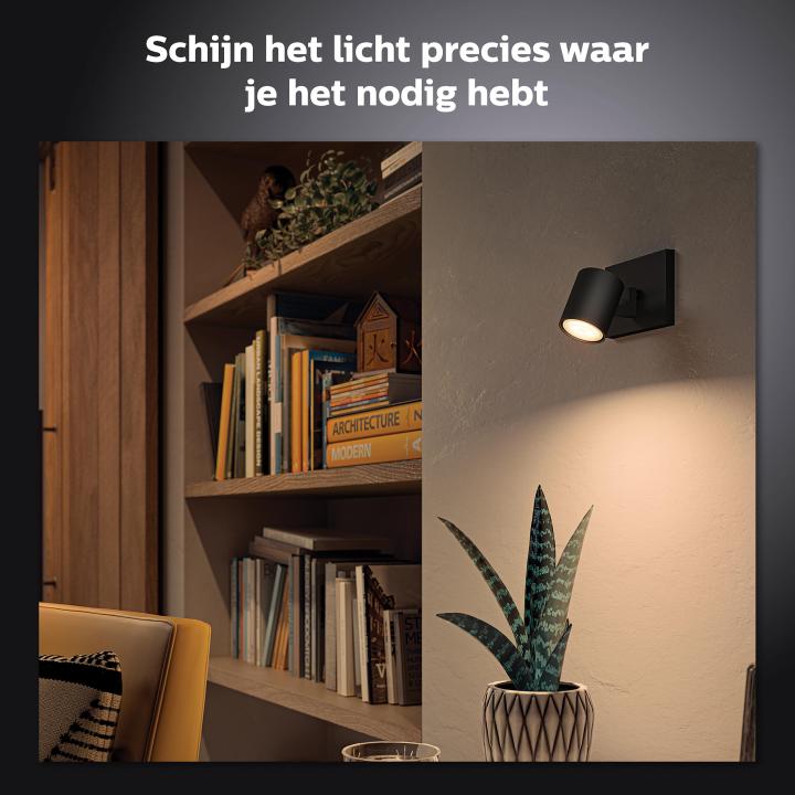 Philips Hue spot Runner 1-lichts zwart incl. Dimmer Switch