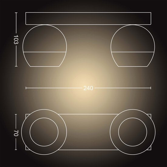 Philips Hue Buckram 2-Spot opbouwspot White Ambiance Zwart