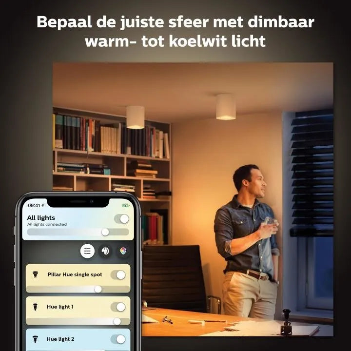 Philips Hue opbouwspot Pillar 1-lichts wit