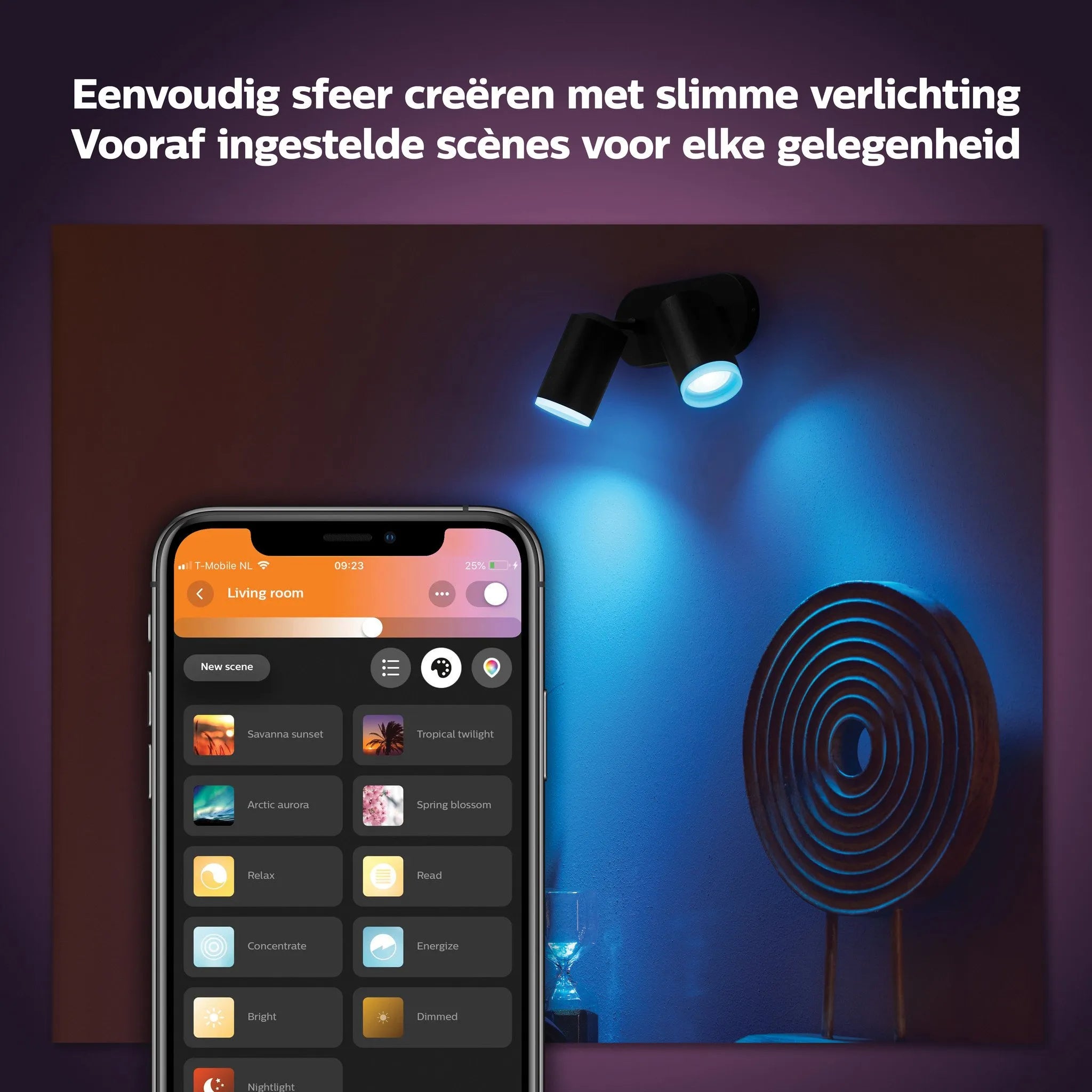 Philips Hue Fugato Opbouwspot White and Color - Zwart - 2-spots