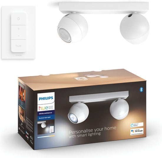 Philips Hue opbouwspot Buckram 2-lichts wit