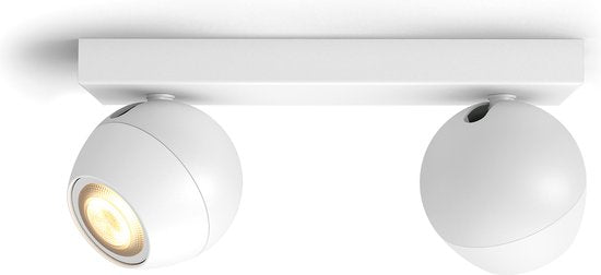 Philips Hue opbouwspot Buckram 2-lichts wit