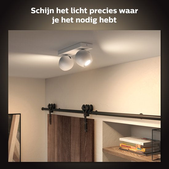 Philips Hue opbouwspot Buckram 2-lichts wit