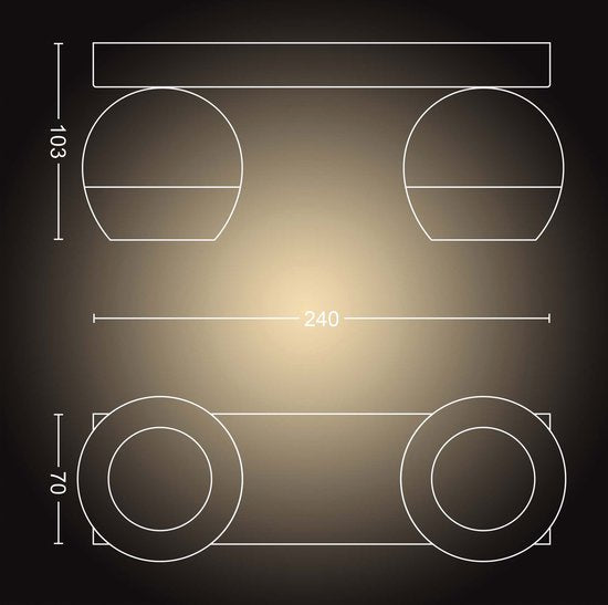 Philips Hue opbouwspot Buckram 2-lichts wit