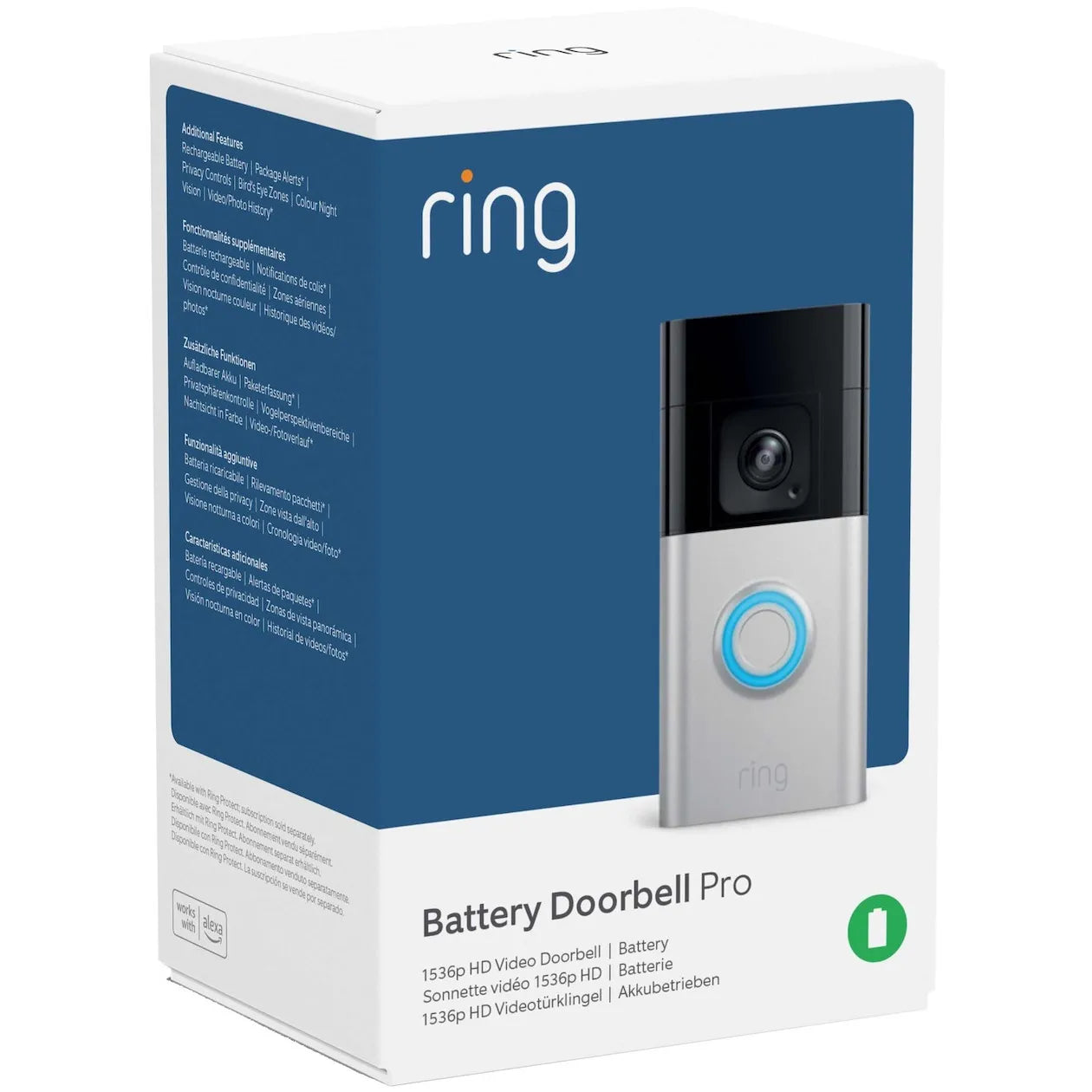 Sonnette vidéo Pro à batterie Ring