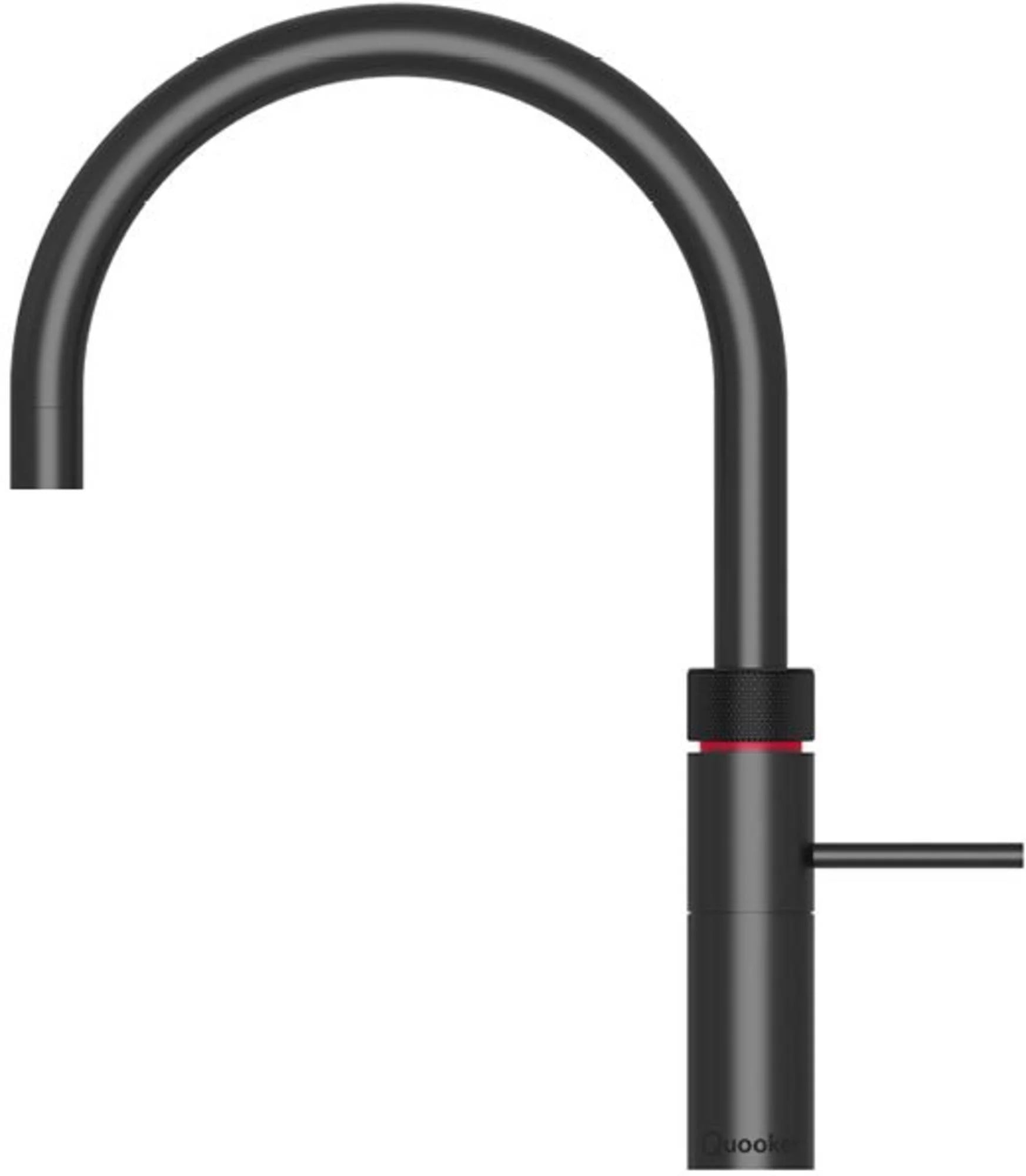 Quooker Fusion rund mit COMBI-Boiler 3-in-1-Kochwasserhahn Schwarz