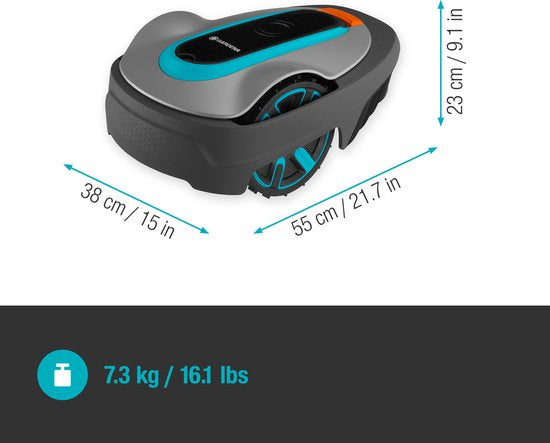 Robot tondeuse GARDENA SILENO city 600 - pour pelouses jusqu'à env. 600 m²