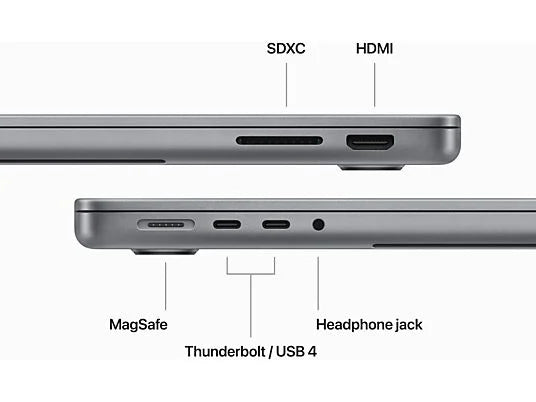 APPLE MacBook Pro 14 (2023) Spacegrijs M3 - 8C - 10C - 8GB - 512 GB