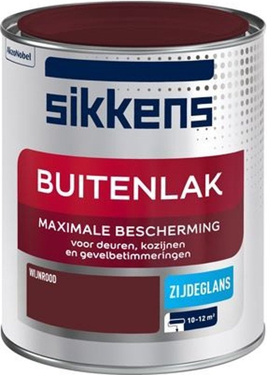 Sikkens buitenlak zijdeglans wijnrood 750ml