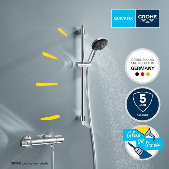 GROHE QuickFix Precision Trend doucheset - Waterbesparend - Chroom