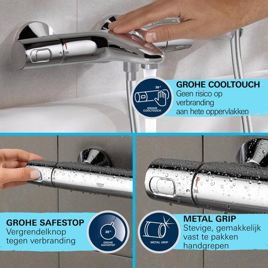 GROHE QuickFix Precision Trend doucheset - Waterbesparend - Chroom