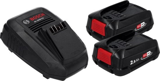 Bosch Kit de démarrage batterie et chargeur 18 V - 2 x 2,5 Ah + AL 1830 CV