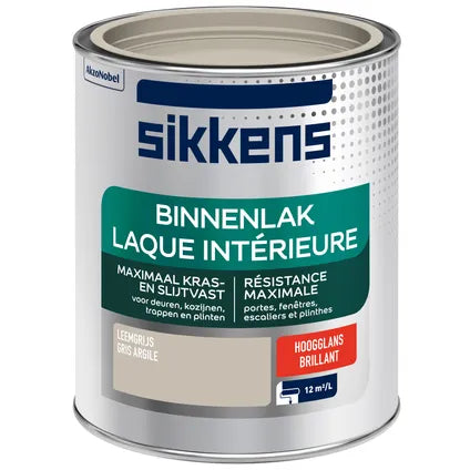 Sikkens peinture intérieure brillant gris argile 750ml