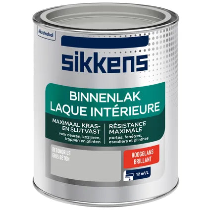 Sikkens binnenlak hoogglans betongrijs 750ml