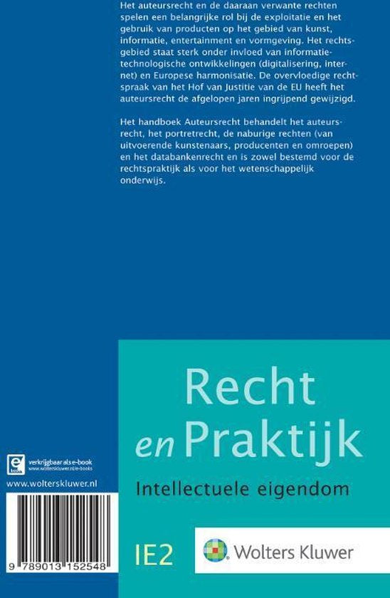 Recht en Praktijk - Intellectuele eigendom IE2 - Auteursrecht